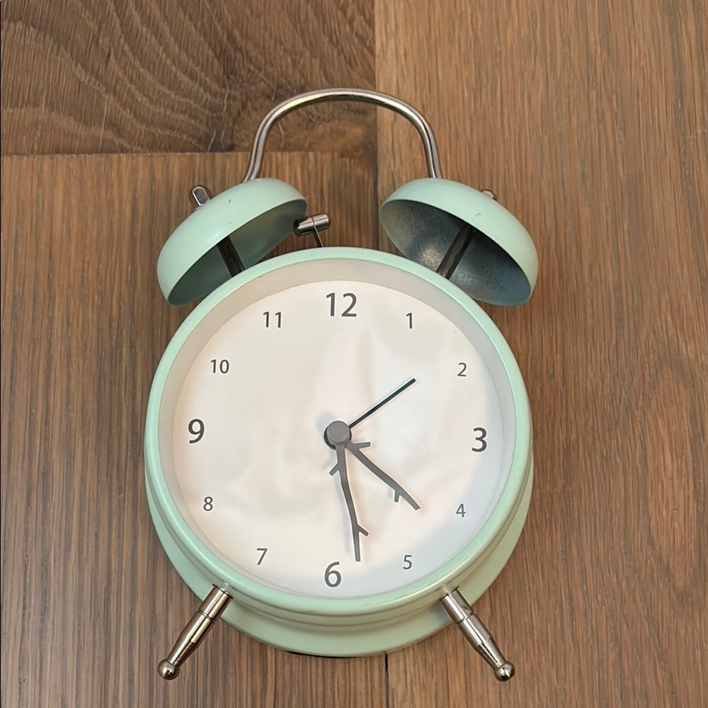 Mint Green Vintage Style Alarm Clock